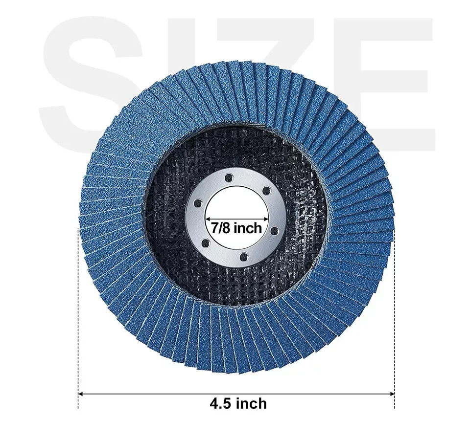 24h-USA Warehouse Shipping 20pcs 4.5'' Zirconia Flap Disc 4-1/2 X7/8" 80 Grit Sanding Grinding Grinder Wheels Abrasive Tools
