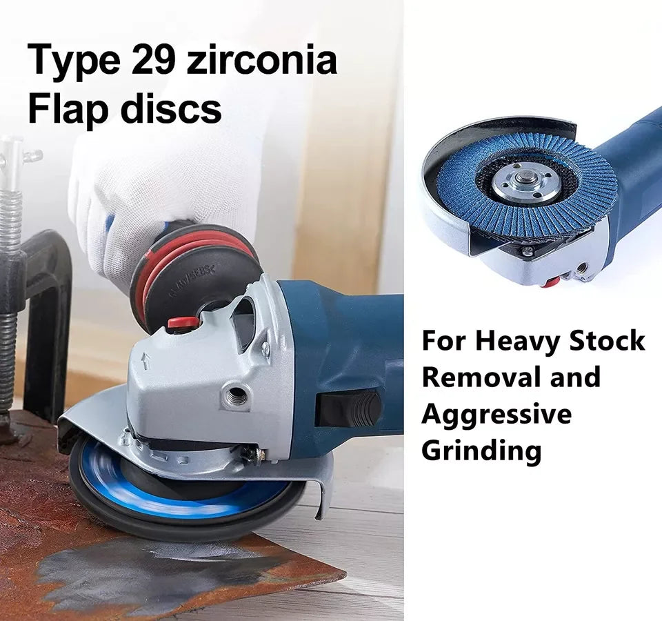 24h-USA Warehouse Shipping 20pcs 4.5'' Zirconia Flap Disc 4-1/2 X7/8" 80 Grit Sanding Grinding Grinder Wheels Abrasive Tools
