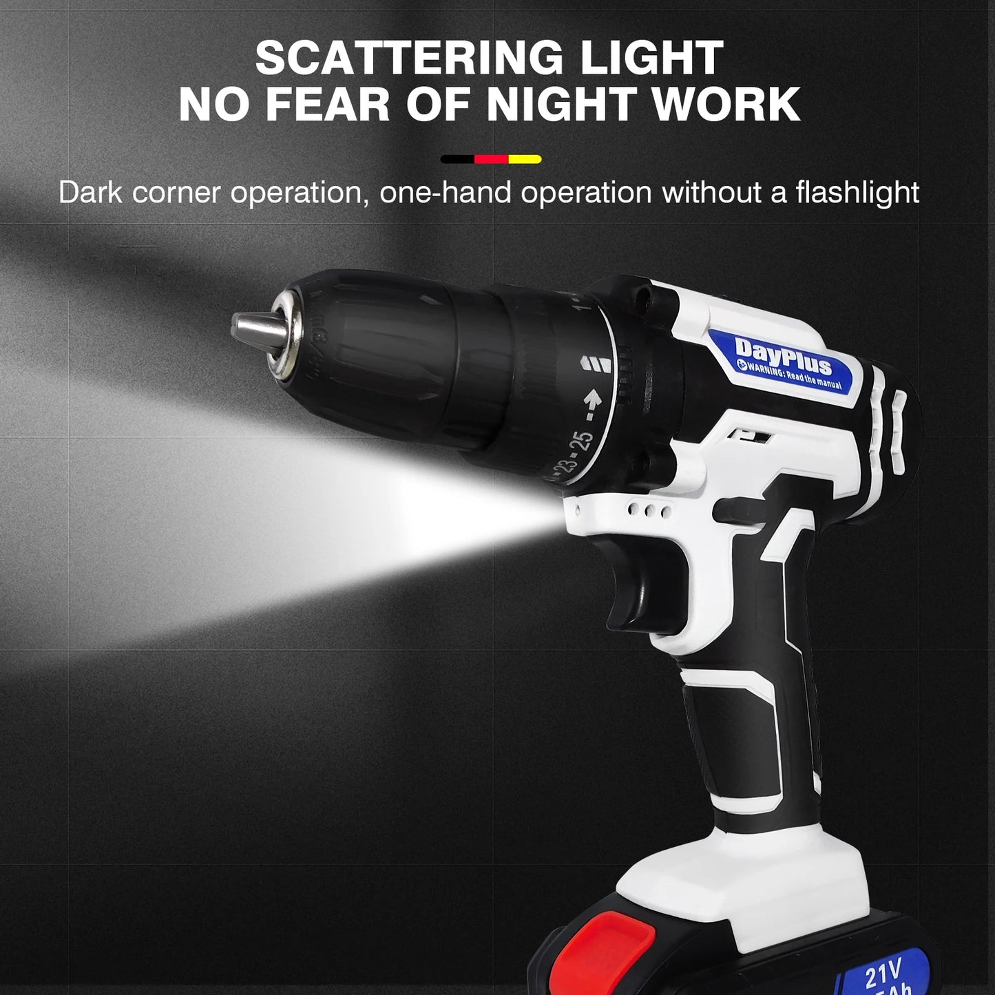 Cordless Drill Driver 21V Cordless Drill Power Tool Electric Screwdriver,Cordless Combi Drill Kit for Home DIY,29 Accessories