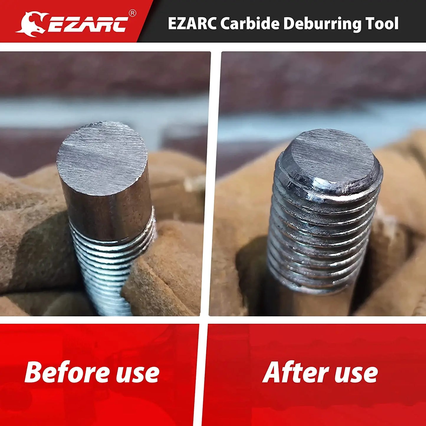 EZARC 2PCS Deburring Chamfer Tool Set, External Rotary Chamfer Tool and Internal Countersink Drill Bit for Metalworking