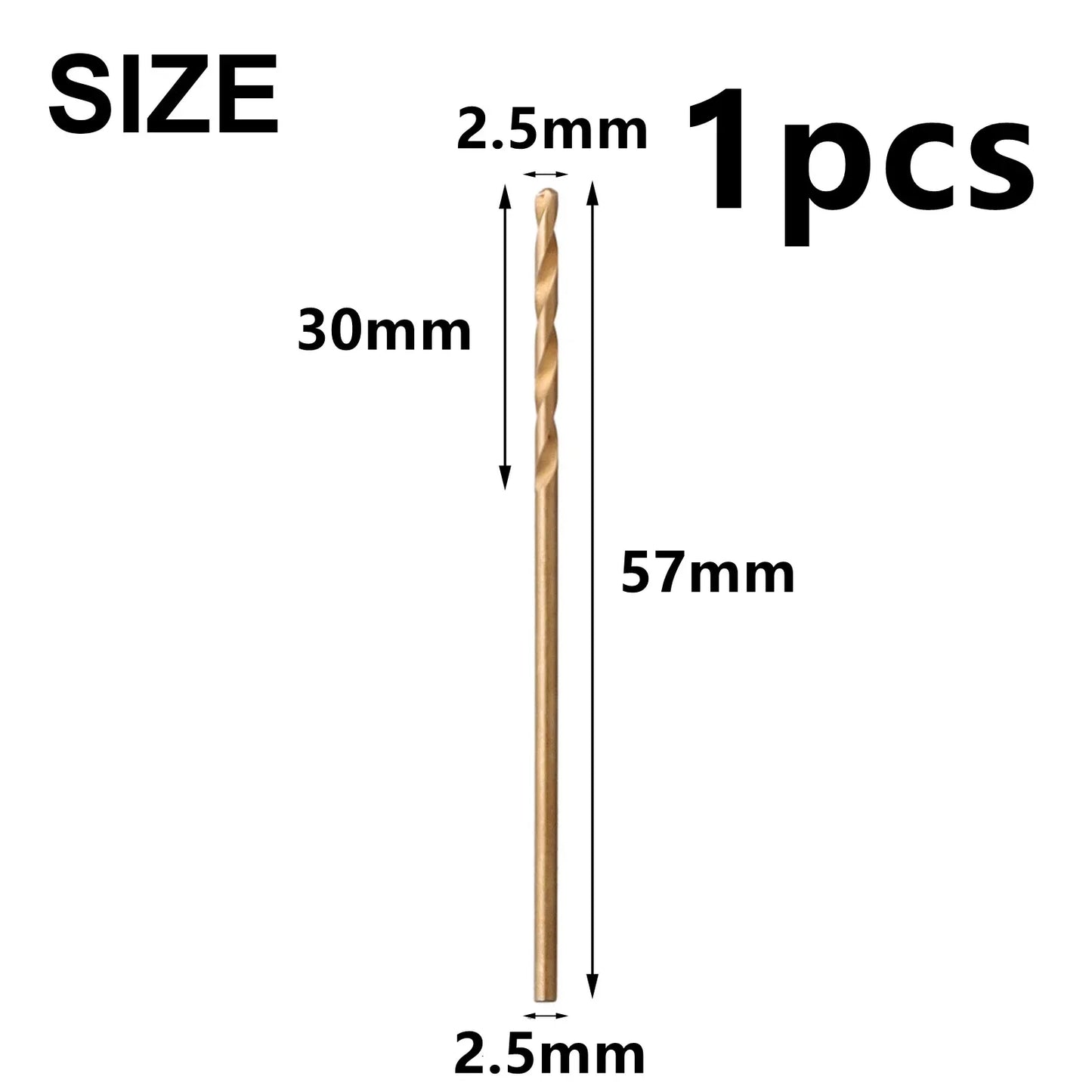 5/10pcs HSS M35 Cobalt Drill Bit 1mm 1.5mm 2mm 2.5mm 3mm For Stainless Steel Auger High Quality Drill Press Power Tool Parts