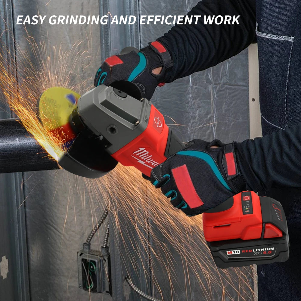 Milwaukee 100/125mm Brushless Angle Grinder Polishing Cutting Machine No-Lock Paddle Switch Electric Cordless Power Tools