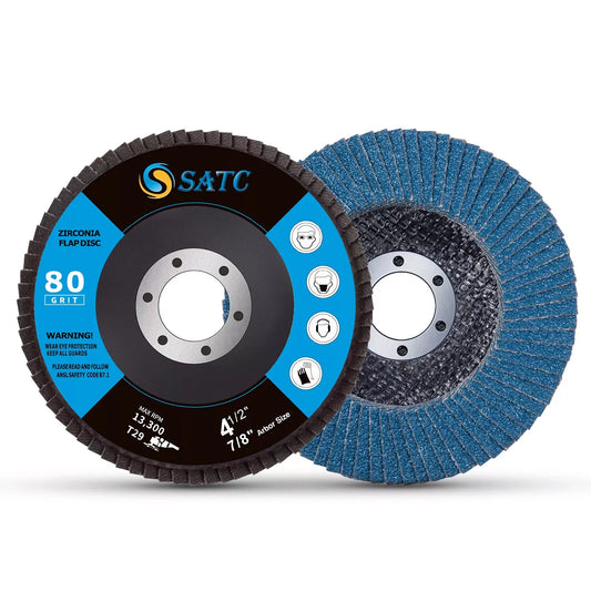 24h-USA Warehouse Shipping 20pcs 4.5'' Zirconia Flap Disc 4-1/2 X7/8" 80 Grit Sanding Grinding Grinder Wheels Abrasive Tools