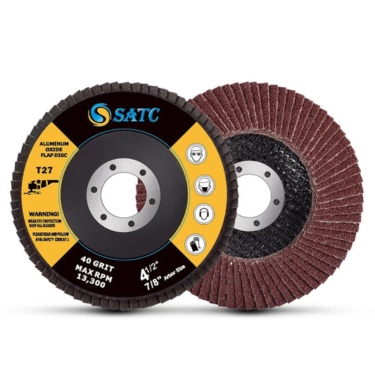 USA Local Stock 20pcs 4.5''x7/8'' T27 Flap Discs 40 60 80 120 Grit Sanding Grinding Wheels  Abrasive Tools for Grinder