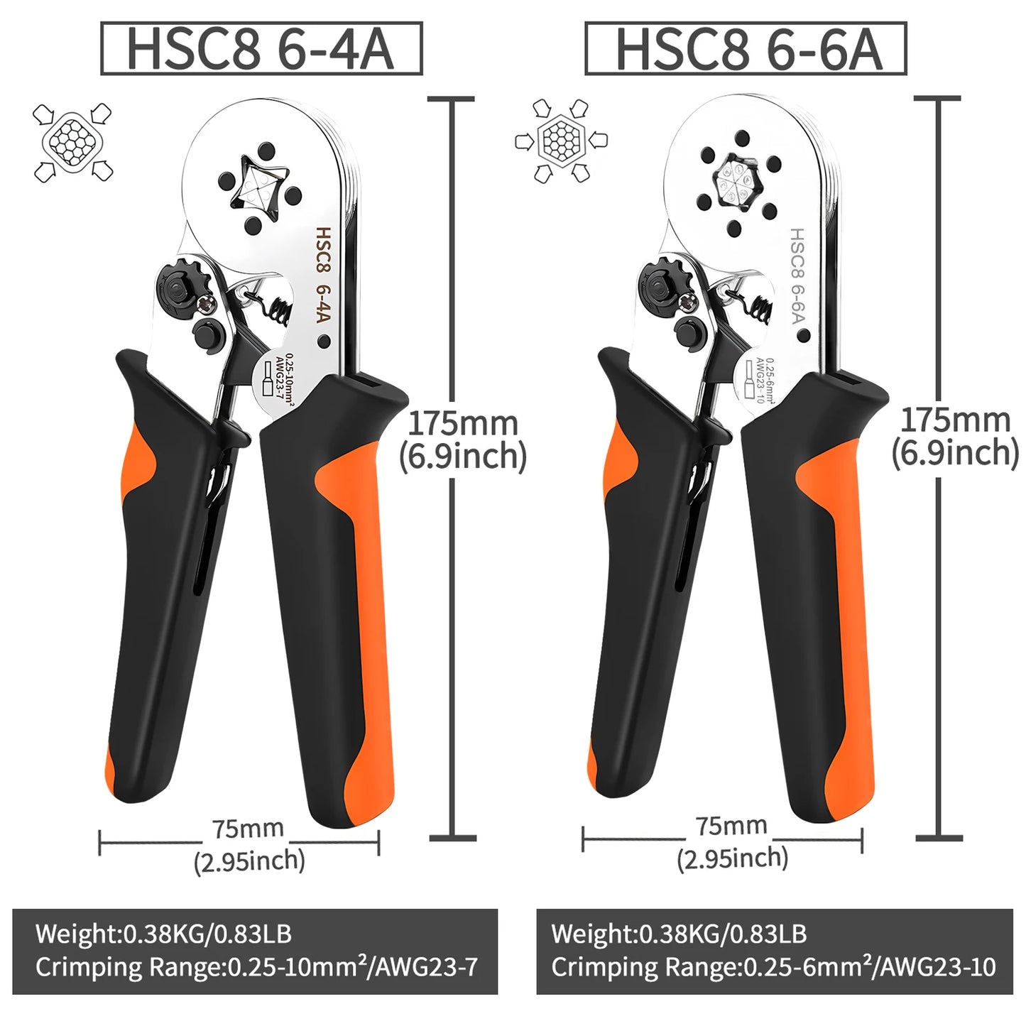 Tubular Ferrule Crimping Toolbag with Wire Connectors Self-adjustable Ratchet Wire Crimper for Electrical Wire Connectors Set