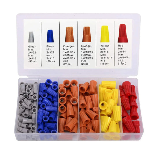 180 PCS Wire Connectors Insulating Insert Twist Electrical Wire Connectors with Spring Portable Wire Caps for Quick Connection
